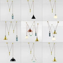 GobekUsa Glass Chandelier: Nordic Minimalist Adjustable LED Decorative Suspension Lamps