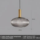GobekUsa Gray Glass LED Pendant Lights for Modern Nordic Home Decor