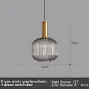 GobekUsa Gray Glass LED Pendant Lights for Modern Nordic Home Decor