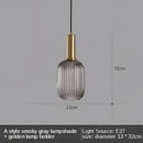 GobekUsa Gray Glass LED Pendant Lights for Modern Nordic Home Decor