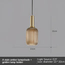 GobekUsa Gray Glass LED Pendant Lights for Modern Nordic Home Decor