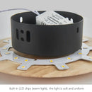GobekUsa Eclipse Wooden Wall Lamp: Modern Nordic Round LED Design for Bedroom and Aisle