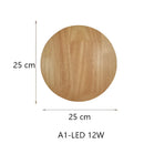 GobekUsa Eclipse Wooden Wall Lamp: Modern Nordic Round LED Design for Bedroom and Aisle