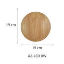GobekUsa Eclipse Wooden Wall Lamp: Modern Nordic Round LED Design for Bedroom and Aisle