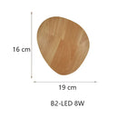 GobekUsa Eclipse Wooden Wall Lamp: Modern Nordic Round LED Design for Bedroom and Aisle