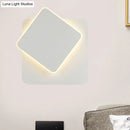 GobekUsa Modern Nordic Wall Lamp with Moveable Iron Arm, Flush Mount Sconce in Black/White - LED Light, Acrylic Shade