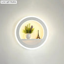GobekUsa Modern Nordic LED Wall Light Sconce - Round/Elephant/Giraffe Design, Ultrathin and Wall Mounted - Acrylic Shade - Warm/White Light