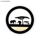 GobekUsa Modern Nordic LED Wall Light Sconce - Round/Elephant/Giraffe Design, Ultrathin and Wall Mounted - Acrylic Shade - Warm/White Light
