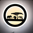 GobekUsa Modern Nordic LED Wall Light Sconce - Round/Elephant/Giraffe Design, Ultrathin and Wall Mounted - Acrylic Shade - Warm/White Light