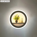 GobekUsa Modern Nordic LED Wall Light Sconce - Round/Elephant/Giraffe Design, Ultrathin and Wall Mounted - Acrylic Shade - Warm/White Light