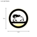 GobekUsa Modern Nordic LED Wall Light Sconce - Round/Elephant/Giraffe Design, Ultrathin and Wall Mounted - Acrylic Shade - Warm/White Light