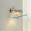 GobekUsa Ceramic Wall Lights Rotatable LED, Modern Nordic Style for Hallway, Bedroom, Aisle