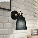 GobekUsa Modern Nordic Wall Lamp with Horn Shade and Wood Joint in Black/White - 1-Light Sconce