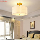 GobekUsa Copper Acrylic Ceiling Lights Modern Living Room Decor Bedroom Lamps