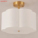GobekUsa Copper Acrylic Ceiling Lights Modern Living Room Decor Bedroom Lamps