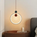 GobekUsa Adjustable LED Pendant Light - Nordic Modern Yellow Travertine Marble Wood Fixture