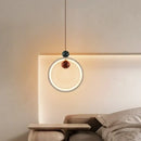 GobekUsa Adjustable LED Pendant Light - Nordic Modern Yellow Travertine Marble Wood Fixture