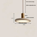 GobekUsa Adjustable LED Pendant Light - Nordic Modern Yellow Travertine Marble Wood Fixture