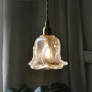 Modern olive green and copper glass led pendant lamp kitchen by Decorbites