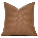 GobekUsa Geometric Faux Leather Throw Pillow Cover - Modern Luxury Pillowcase