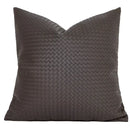 GobekUsa Geometric Faux Leather Throw Pillow Cover - Modern Luxury Pillowcase
