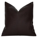 GobekUsa Geometric Faux Leather Throw Pillow Cover - Modern Luxury Pillowcase