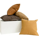 GobekUsa Geometric Faux Leather Throw Pillow Cover - Modern Luxury Pillowcase