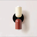 Modern olive green & terracotta cream double head wall lamps bedroom by Decorbites