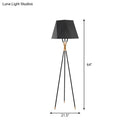 GobekUsa Modern Black Metal Floor Lamp with Unique Linear Capsule Arch Design for Living Room