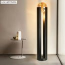 GobekUsa Modern Black Metal Floor Lamp with Unique Linear Capsule Arch Design for Living Room