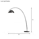 GobekUsa Modern Black Metal Floor Lamp with Unique Linear Capsule Arch Design for Living Room