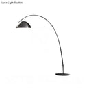 GobekUsa Modern Black Metal Floor Lamp with Unique Linear Capsule Arch Design for Living Room