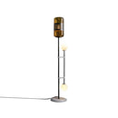 GobekUsa Modern Black Metal Floor Lamp with Unique Linear Capsule Arch Design for Living Room