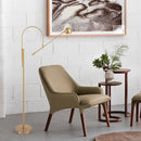 GobekUsa Modern Black Metal Floor Lamp with Unique Linear Capsule Arch Design for Living Room