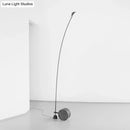 GobekUsa Modern Black Metal Floor Lamp with Unique Linear Capsule Arch Design for Living Room
