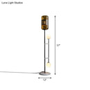 GobekUsa Modern Black Metal Floor Lamp with Unique Linear Capsule Arch Design for Living Room