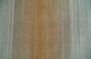 Scandinavian Wool Flatwoven Area Rug Blue and Silver Ombre 8x10