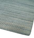 Scandinavian Wool Flatwoven Area Rug Blue and Silver Ombre 8x10