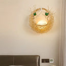 GobekUsa Opal Glass Wall Sconce Light with Modern Flair for Living Room
