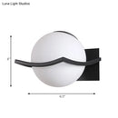 GobekUsa Modern Opal Glass Globe Wall Sconce with 1 Light - Bedroom Lighting in Black/Gold
