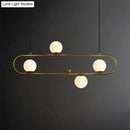 GobekUsa Modern Opal Glass Oblong Chandelier – Ceiling/Island Light Fixture with 3/4 Black/Gold Lights for Dining Room
