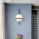 GobekUsa Modern Opal Glass Orb Wall Sconce Lamp - Stylish 1-Bulb Lighting for Living Room