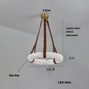 Modern opal glass ring marble chandelier living room pendant light by Decorbites