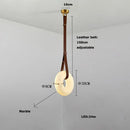 Modern opal glass ring marble chandelier living room pendant light by Decorbites