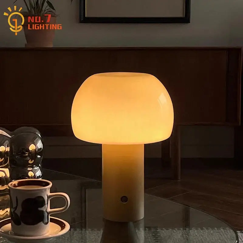 GobekUsa Atmosphere Mushroom Table Lamp Touch Dimming USB Charging Desk Light, photo 2 of 8