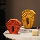GobekUsa Geometric Ceramic Vase Set for Modern Floral Arrangements