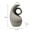GobekUsa Geometric Ceramic Vase Set for Modern Floral Arrangements