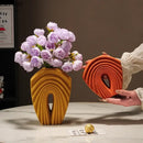 GobekUsa Geometric Ceramic Vase Set for Modern Floral Arrangements