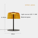 GobekUsa Glass Table Lamp - Nordic Style Nightstand Lamp, Adjustable Brightness, Minimalist Design