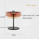 GobekUsa Glass Table Lamp - Nordic Style Nightstand Lamp, Adjustable Brightness, Minimalist Design